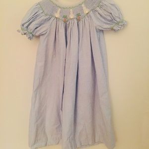 Shrimp and Grits Kids Smocked Dress